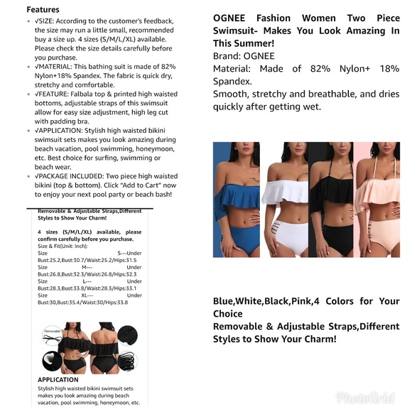 TWO PIECE OFF SHOULDER SWIMSUIT - Picture 4 of 4